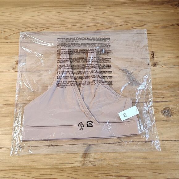 New With Tag Gap Maternity Nude Live-In Size XS Soft Knit Tank Strap Nursing Bra - Picture 4 of 7